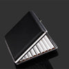 Stainless Steel Leather Cigar Cigarette Tobacco Case Pocket Pouch Holder Box