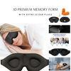 Unisex Travel Sleep Eye Mask soft 3D Memory Foam Padded Sleeping Blindfold with Extra 2X Ear Plugs Included!