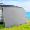 4.9M Caravan Privacy Screens 1.95m Roll Out Awning End Wall Side Sun Shade