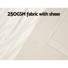 Artiss 2X 132x160cm Blockout Sheer Curtains Beige