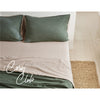 Cosy Club Sheet Set Cotton Sheets Double Green Beige