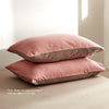 Cosy Club Washed Cotton Sheet Set Pink Brown Double