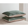 Cosy Club Sheet Set Cotton Sheets King Green Beige