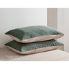 Cosy Club Sheet Set Cotton Sheets Queen Green Beige