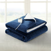 Giselle Electric Throw Rug Heated Blanket Washable Snuggle Flannel Winter Navy