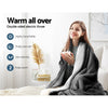 Giselle Electric Throw Rug Heated Blanket Washable Snuggle Flannel Winter Grey