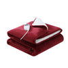 Giselle Electric Throw Rug Heated Blanket Washable Snuggle Flannel Winter Red