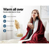 Giselle Electric Throw Rug Heated Blanket Washable Snuggle Flannel Winter Red