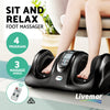 Livemor Foot Massager Shiatsu Massagers Electric Remote Roller Kneading Black