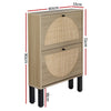 Artiss Shoe Cabinet 2 Drawers Rattan 6 Pairs