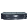 Greenfingers Garden Bed 240X80X42cm Oval Planter Box Raised Container Galvanised