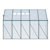 Greenfingers Greenhouse 3x1.27x2.13M Lean-to Aluminium Polycarbonate Green House Garden Shed