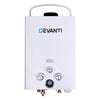 Devanti Portable Gas Hot Water Heater Outdoor Camping Shower 12V Pump White