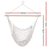 Gardeon Hammock Chair Outdoor Hanging Camping Mesh Indoor Cream