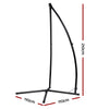 Gardeon Hammock Chair Steel Stand Outdoor Furniture Heavy Duty Black