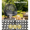 Gardeon Outdoor Double Hanging Swing Chair - Black