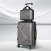 Wanderlite 2pc Luggage 12" 20" Trolley Travel Suitcase Storage Carry On TSA Lock Dark Grey