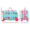 Wanderlite 17" Kids Ride On Luggage Children Suitcase Trolley Travel Ice Cream