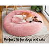 i.Pet Pet Bed Dog Cat 90cm Large Calming Soft Plush Pink