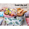 Alfresco Picnic Basket Folding Bag Hamper Insulated Food Storage