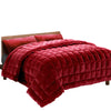 Giselle Bedding Faux Mink Quilt Super King Burgundy