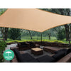 Instahut Waterproof Shade Sail 4x6m Rectangle Sand 95% Shade Cloth