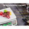 Emajin Scales Digital Kitchen 40KG Weighing Scales Platform Scales LCD White