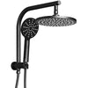 Cefito WELS 9'' Rain Shower Head Set Round Handheld High Pressure Wall Black