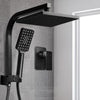 Cefito WELS 8'' Rain Shower Head Mixer Square Handheld High Pressure Wall Black