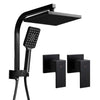 Cefito WELS 8'' Rain Shower Head Taps Square Handheld High Pressure Wall Black