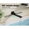 Cefito Bathroom Tap Wall Bath Spout 180 Swivel Bathtub Shower Mixer Square Black