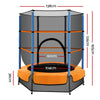 Everfit 4.5FT Trampoline for Kids w/ Enclosure Safety Net Rebounder Gift Orange