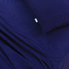 Elan Linen 100% Egyptian Cotton Vintage Washed 500TC Navy Blue Double Bed Sheets Set