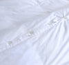 Elan Linen 100% Egyptian Cotton Vintage Washed 500TC White Queen Quilt Cover Set