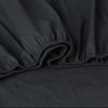 Elan Linen 100% Egyptian Cotton Vintage Washed 500TC Charcoal Single Bed Sheets Set