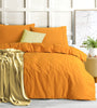 Elan Linen 100% Egyptian Cotton Vintage Washed 500TC Mustard Single Quilt Cover Set