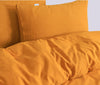 Elan Linen 100% Egyptian Cotton Vintage Washed 500TC Mustard Single Quilt Cover Set