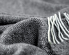 Hampton Throw - Merino Wool Blend - Dark Grey