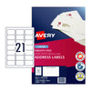 AVERY Laser Label L7160 21Up Pack of 250