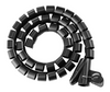 BRATECK 25mm/1' Diameter Coiled Tube Cable Sleeve Material PolyethylenePE Dimensions 1000x25mm - Black