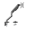 BRATECK Single Monitor Economical Spring-Assisted Monitor Arm Fit Most 17'-32' Monitors, Up to 9kg per screen VESA 75x75/100x100 Space Grey