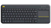 Logitech Wireless Keyboard K400 Plus, Black, USB Receiver, Inbuilt Touch Pad Powered by 2xAA, included