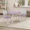 Round Table and 2 Chair Set for children (Lavender)