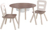 Round Table and 2 Chair Set for children (Grey)