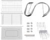 2 Tier Dish Rack with Drain Board for Kitchen Counter and Plated Chrome Dish Dryer Silver 42 x 25,5 x 38 cm