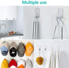 23 Pieces Stainless Steel Waterproof Self Adhesive Dual Wall Hooks for Bathroom, Bedroom and Kitchen