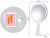 20X Magnifying Hand Mirror Two Sided Use for Makeup Application, Tweezing, and Blackhead/Blemish Removal (15 cm Silver)