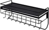 Wall Mounted Classic Black Iron Designer for Cosmetics and Jewelry Storage Shelf