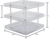 3 Tier 360 Rotating Display Rack Organizer Stand for Clear Nail Polish and Makeup Cosmetics with Acrylic Guard