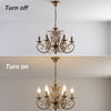 French Country Chandelier, 6 Lights, Rustic